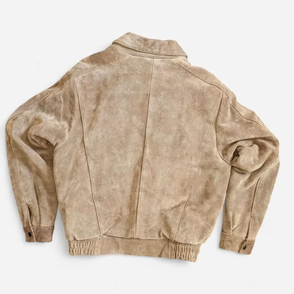 Vintage Suede 1980s Bomber Jacket by Rage for the Man Elliot Kastle - Picture 6 of 14